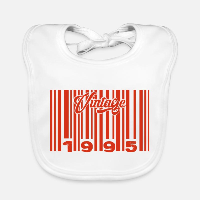 vintage 1995 né en 1995 30 ans bar code anniversai Bavoir bio Bébé