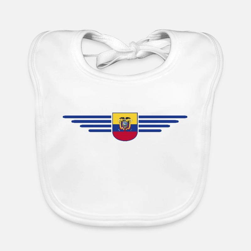 Ecuador Fans T-Shirt Design Organic Baby Bibs