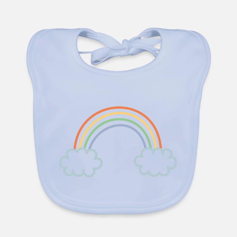 Regenbogen eingefaerbt Baby Bio-Lätzchen
