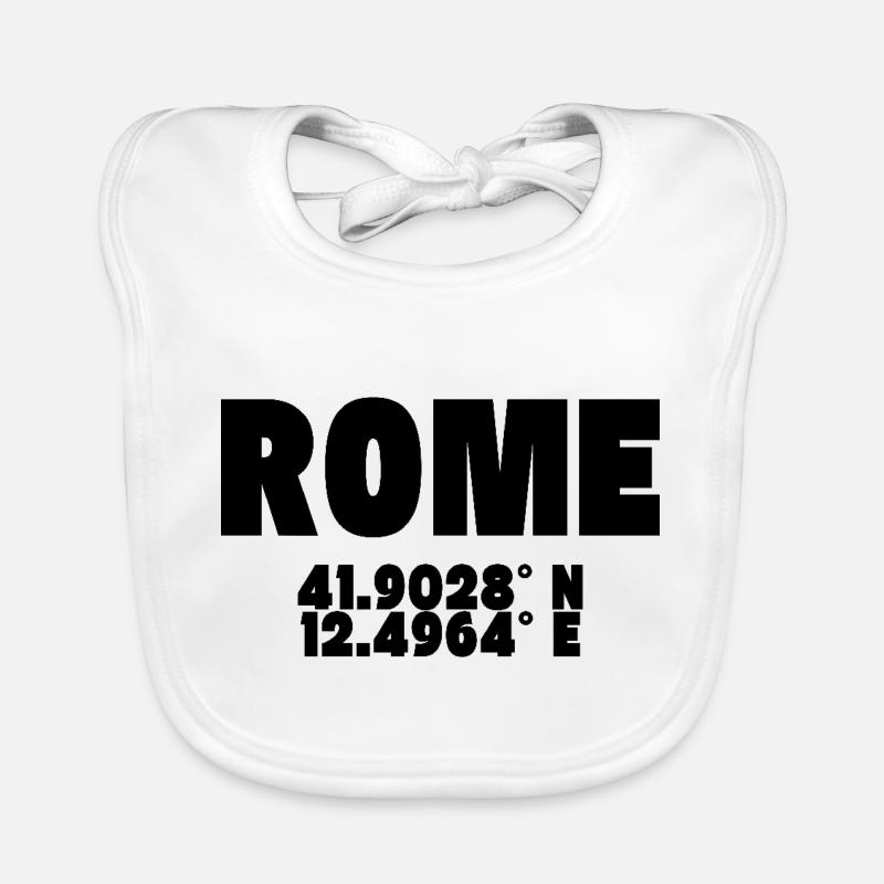 Rome - Design avec coordonnées Bavoir bio Bébé