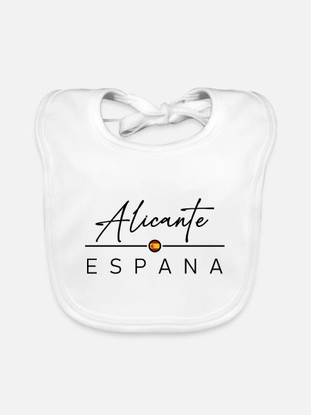 Spain - Alicante - Spain - España - Organic Baby Bibs - white - Front