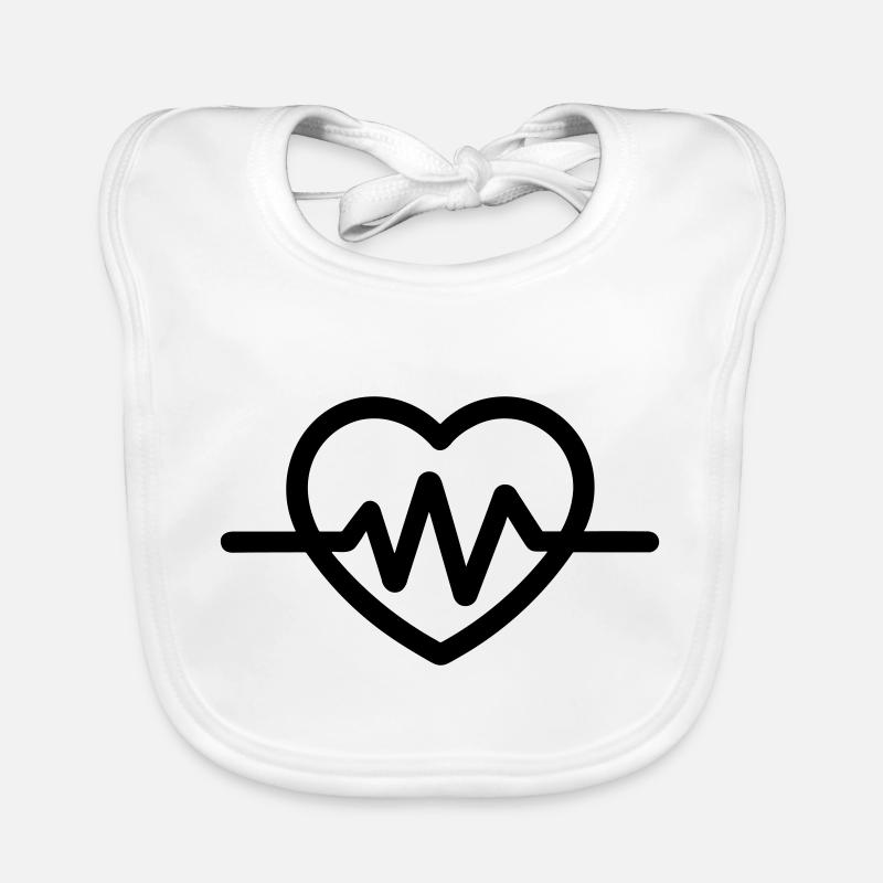 Herzschlag Baby Bio-Lätzchen