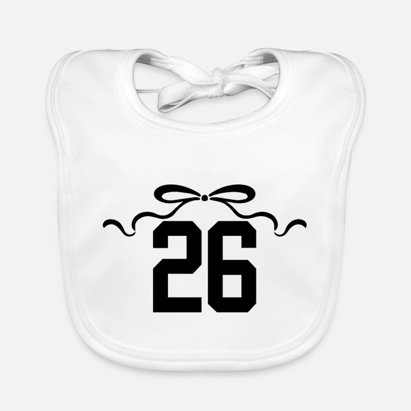 Numéro 26 noeud - 26e anniversaire Bavoir bio Bébé