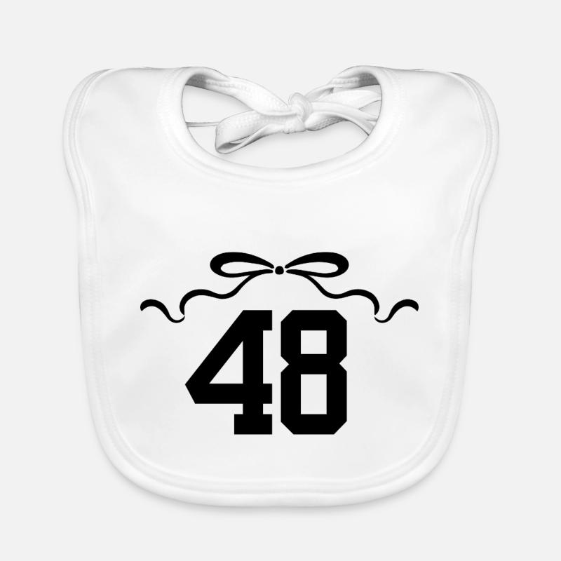 Numéro 48 noeud - 48e anniversaire Bavoir bio Bébé