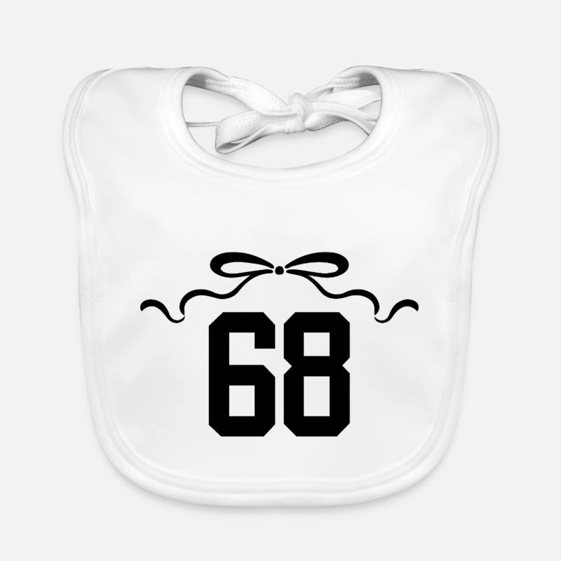 Number 68 Knot - 68th Anniversary Organic Baby Bibs