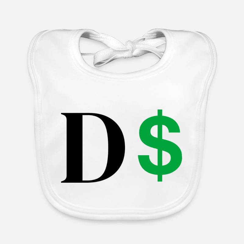 Dollar-Buchstabe Baby Bio-Lätzchen