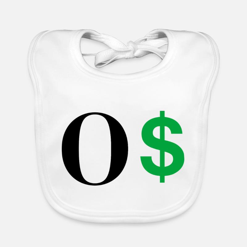 Buchstabe o Dollar Baby Bio-Lätzchen