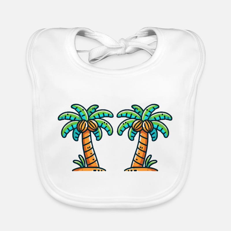 Palm trees Organic Baby Bibs