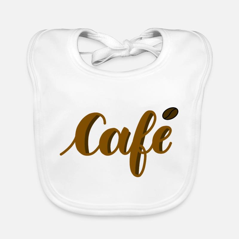 Coffee Lettering Organic Baby Bibs