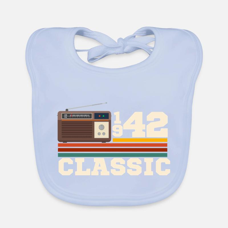 Anniversaire 1942 retro classic Bavoir bio Bébé