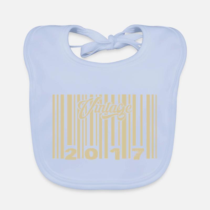 Jahrgang 2017 Barcode 2017: Jahr 2025. Baby Bio-Lätzchen