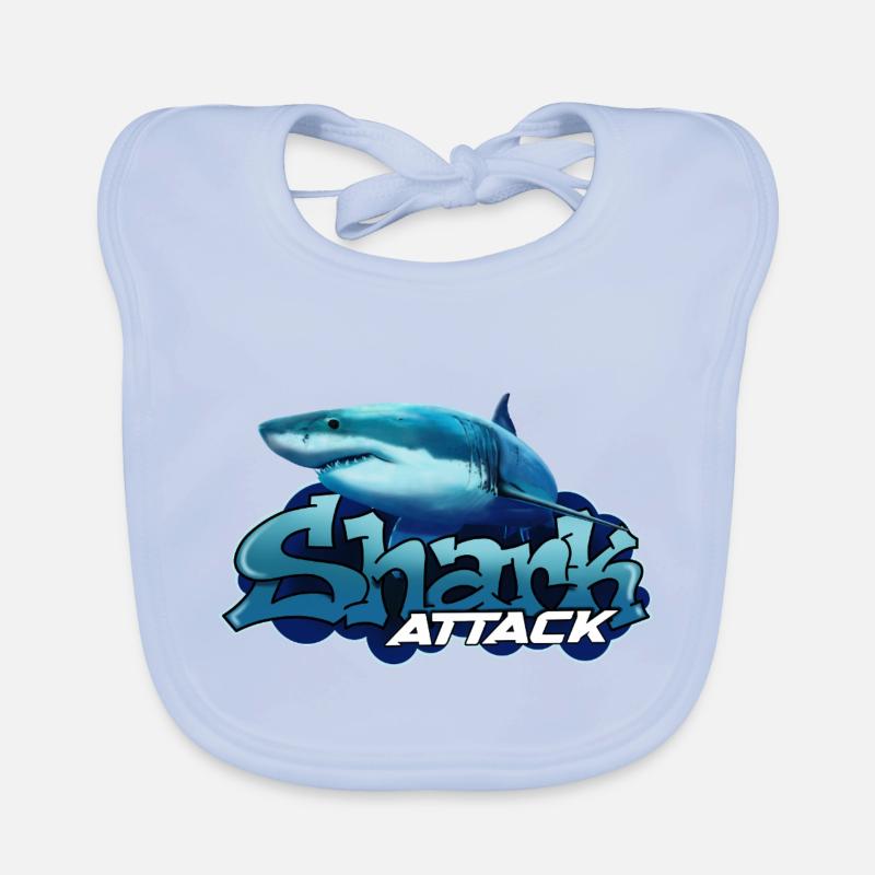 Shark Attack – Der ultimative Raubfisch Baby Bio-Lätzchen