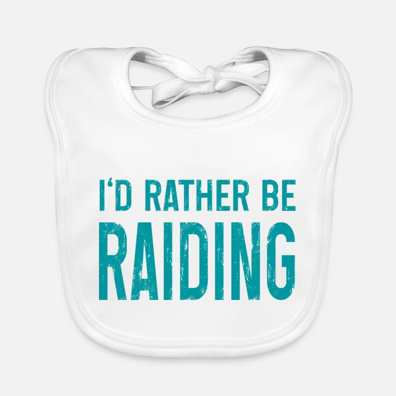 rather be raiding Artboard 1 Organic Baby Bibs