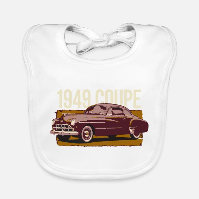 1949 Coupe Burgundy Organic Baby Bibs