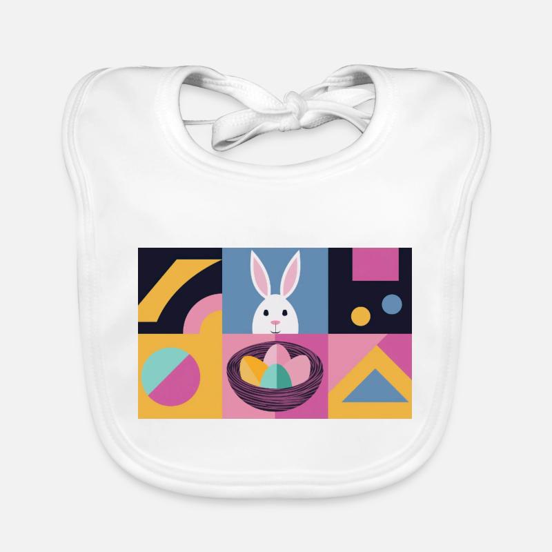 Lapin de Pâques n° 04 Bavoir bio Bébé