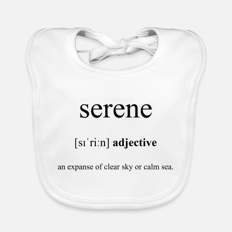 Serene Definition Dictionary Baby Bio-Lätzchen