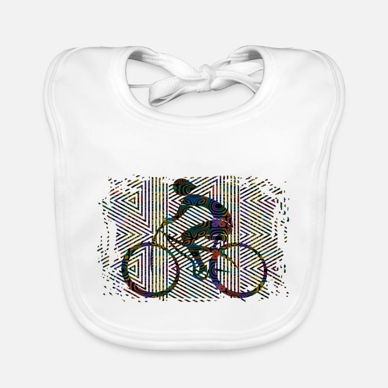 Cyclist - Organic Baby Bibs - white