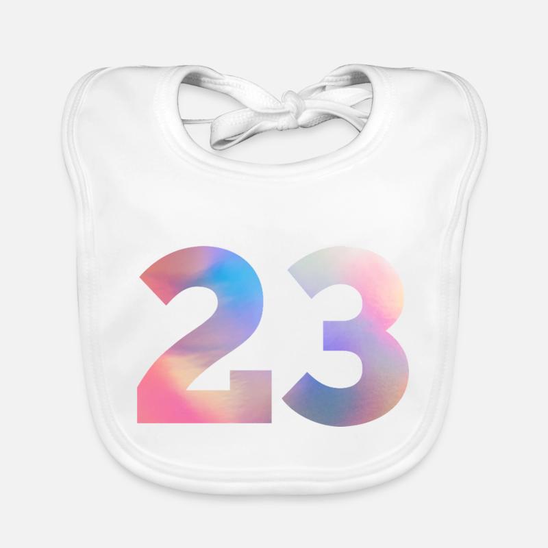 Numéro 23 coloré Bavoir bio Bébé