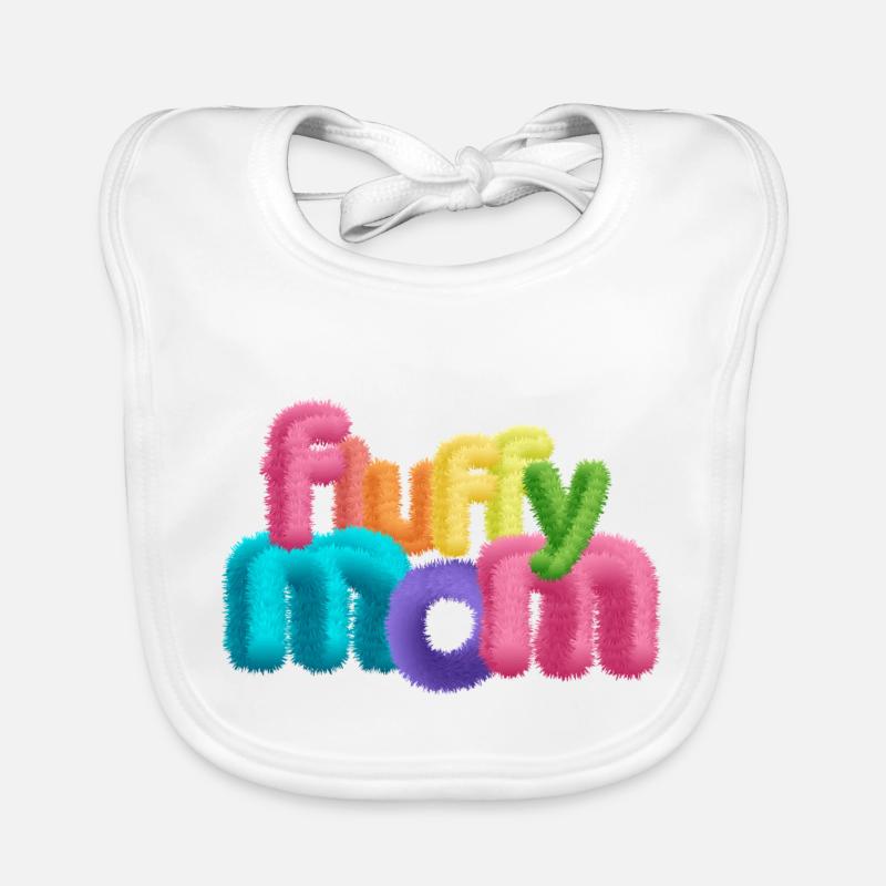 Fluffy Mom – Fluffy 3D Typography Organic Baby Bibs