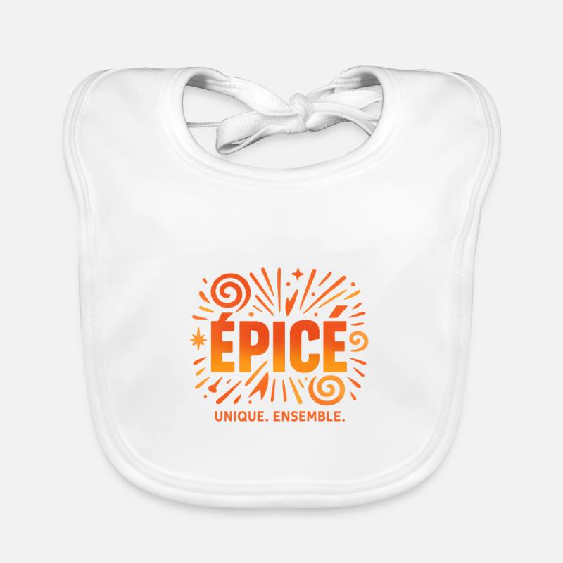 Einzigartiges Spicy Logo Set Baby Bio-Lätzchen