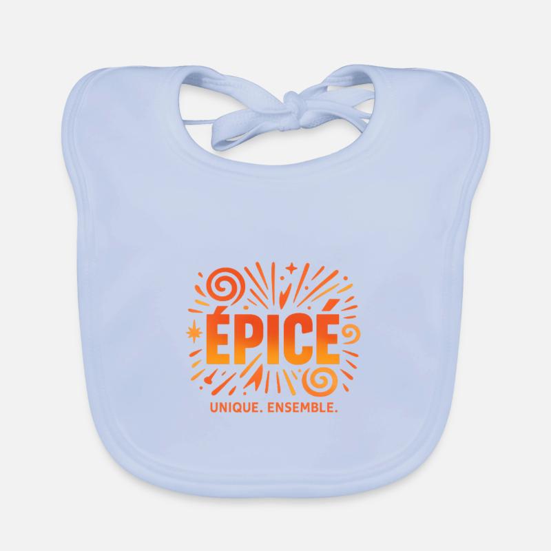 Einzigartiges Spicy Logo Set Baby Bio-Lätzchen