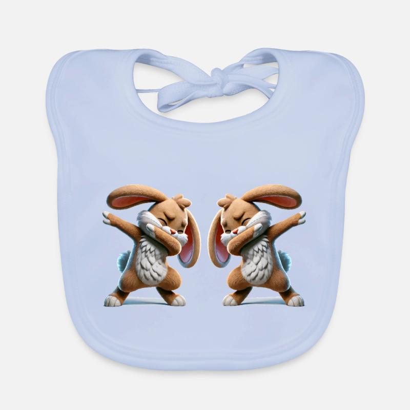 Bande dessinée Rabbit Dabbing 2 Bavoir bio Bébé
