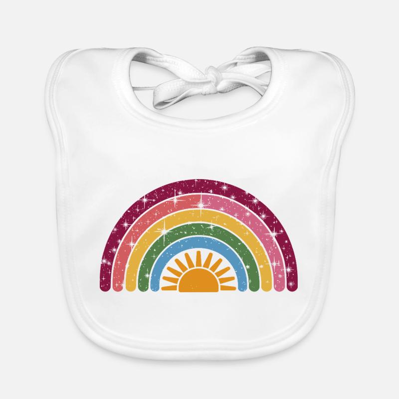 Soleil arc-en-ciel : matin coloré Bavoir bio Bébé