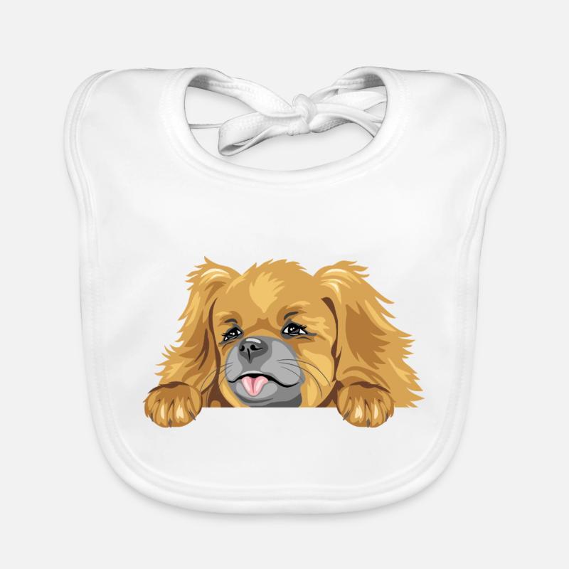 Chien pékinois Bavoir bio Bébé