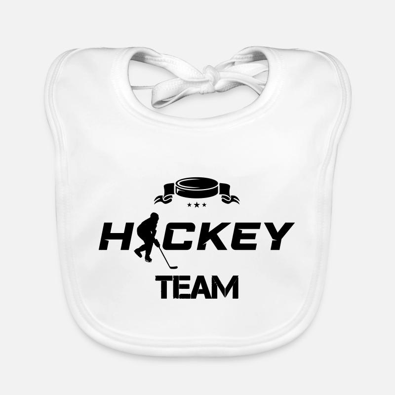 hockey team - Baby Bio-Lätzchen - Weiß