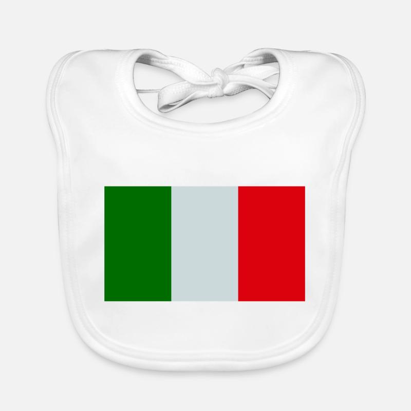 Italie - Bavoir bio Bébé - blanc