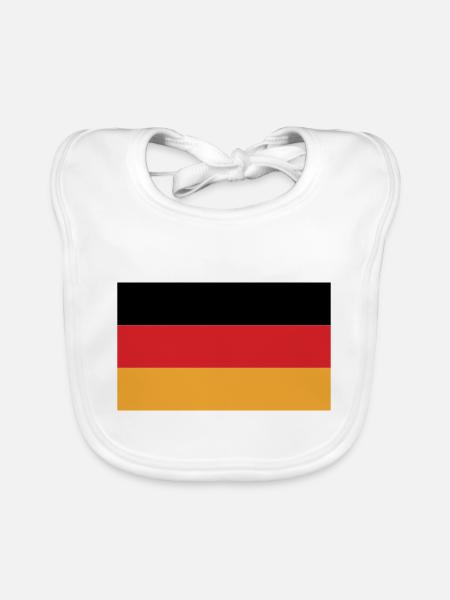 Allemagne - Bavoir bio Bébé - blanc - Devant