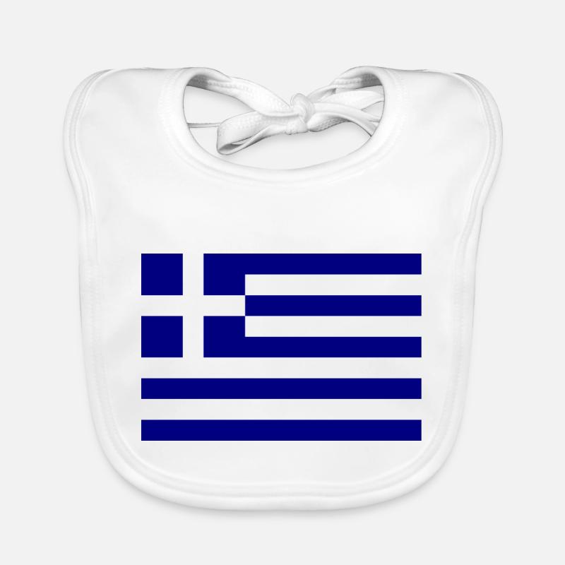 Drapeau Athènes Grèce Bavoir bio Bébé