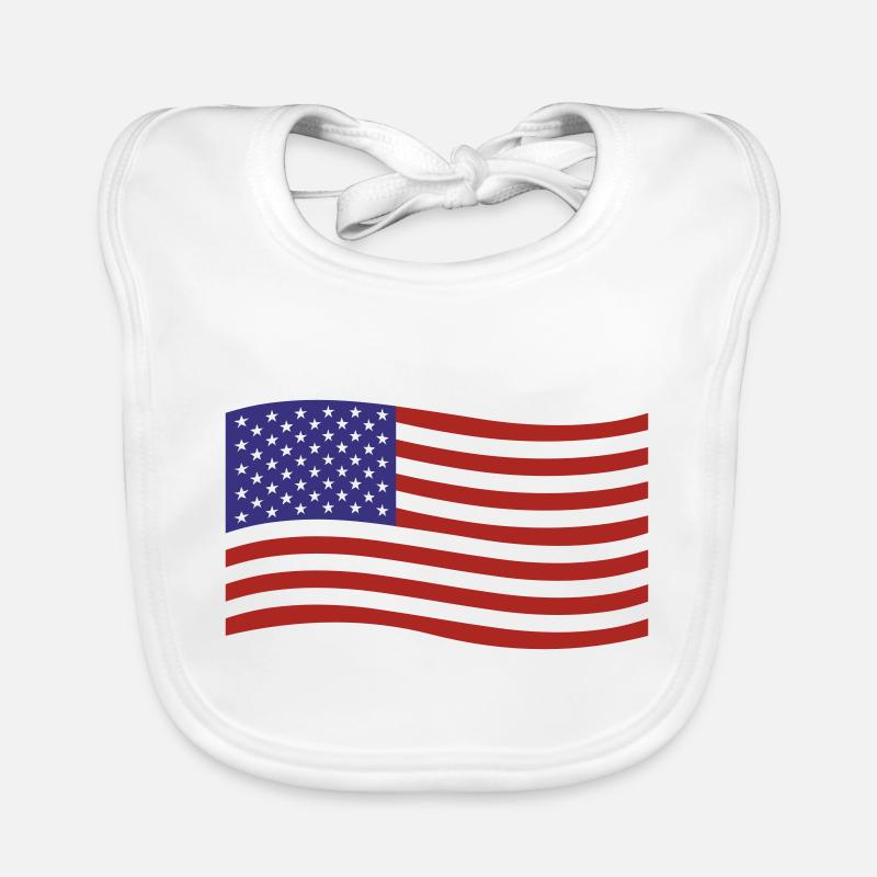 USA - flag Organic Baby Bibs