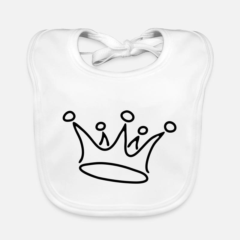 schwarze Krone Baby Bio-Lätzchen