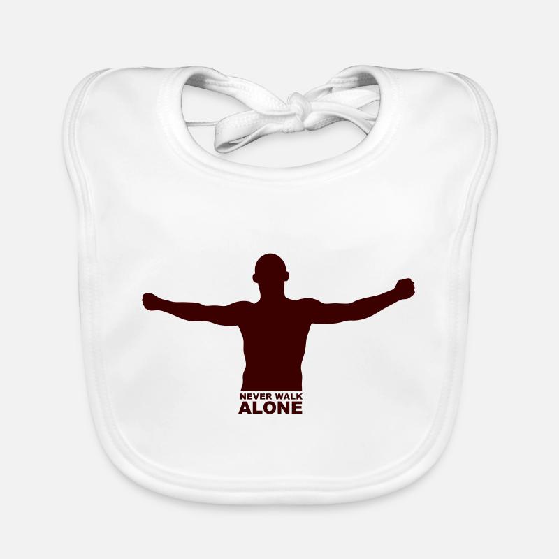 hool_neveralone - Bavoir bio Bébé - blanc