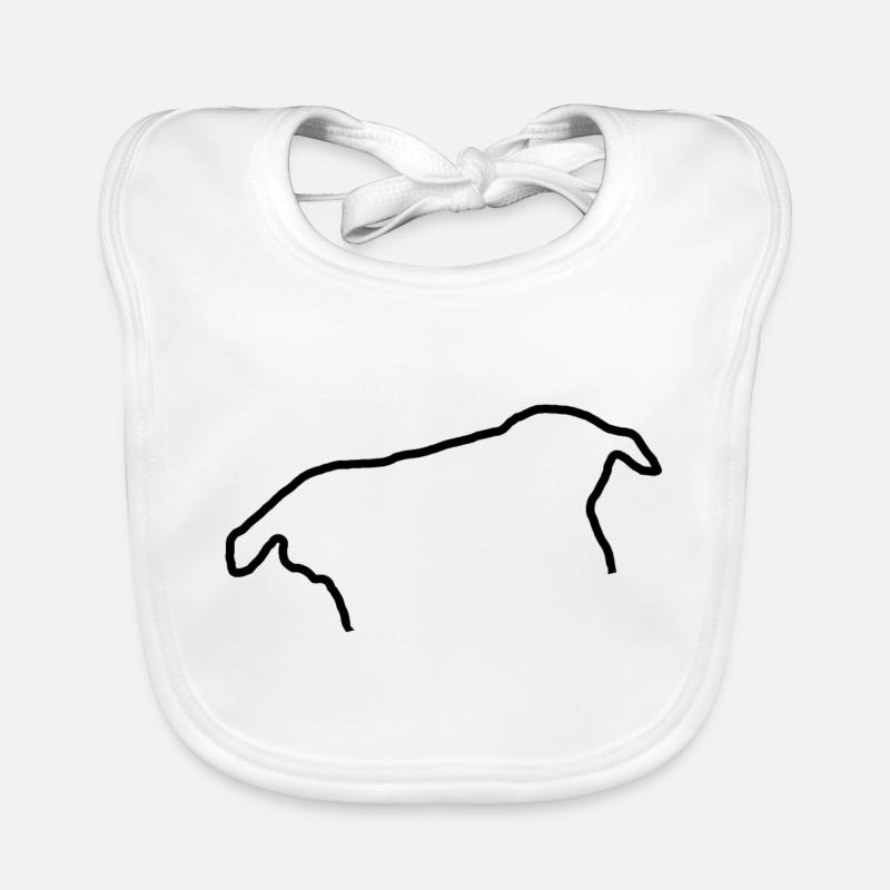 Staffy Outline Organic Baby Bibs
