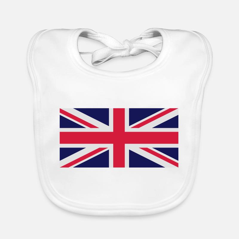 UNION JACK 2 - Bavoir bio Bébé - blanc