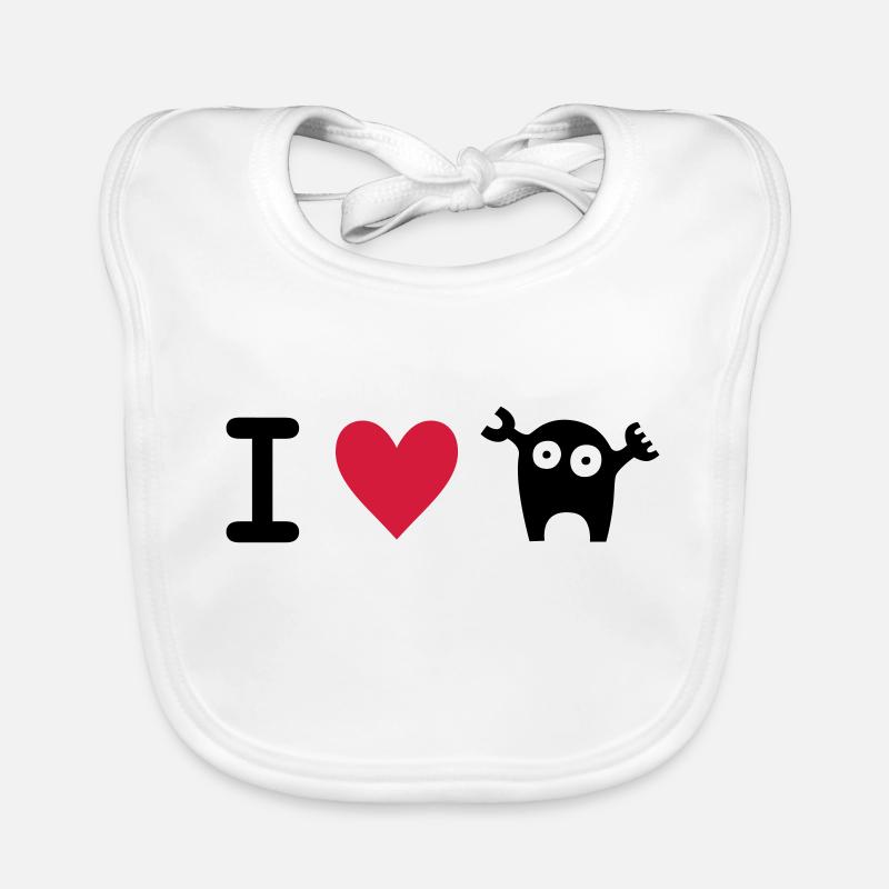i-love-monster-strampler Baby Bio-Lätzchen