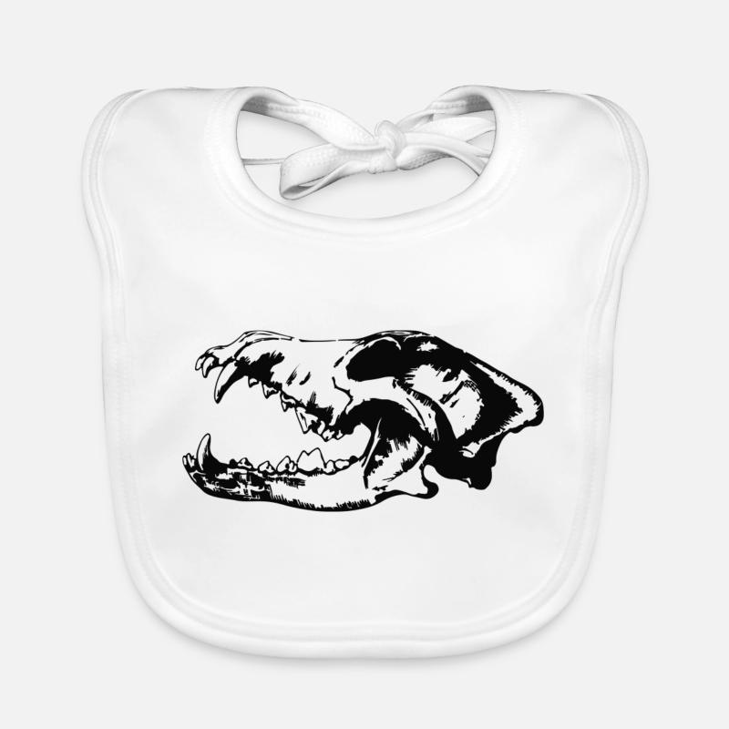 Loup Skull Bavoir bio Bébé
