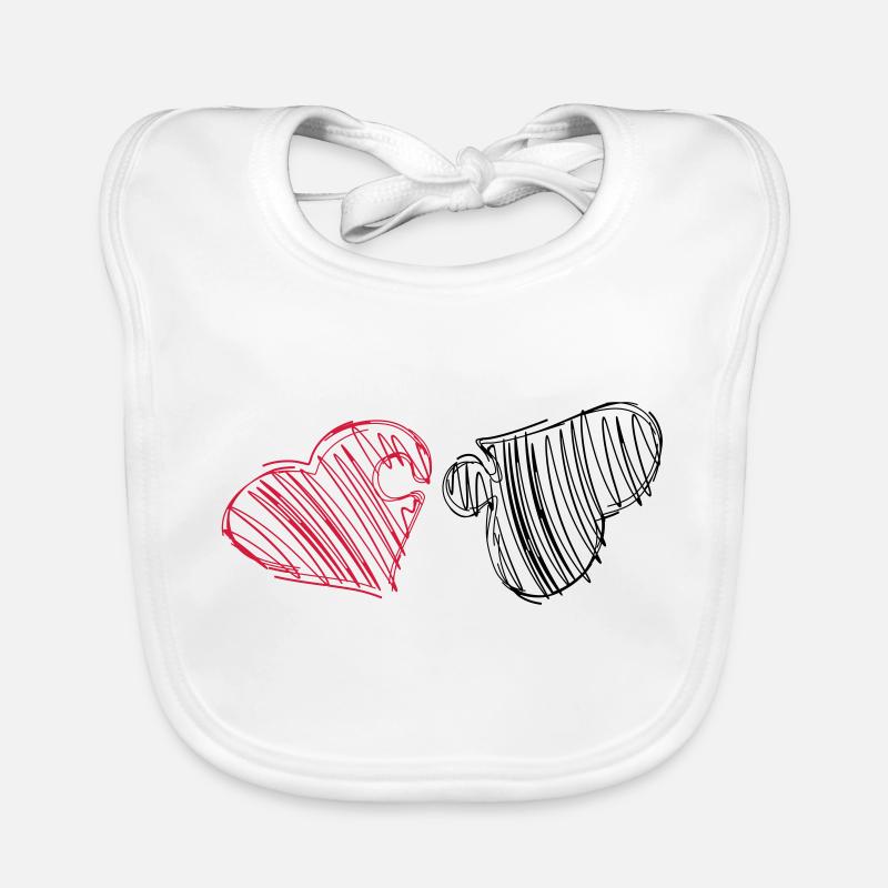 heart Puzzle Organic Baby Bibs
