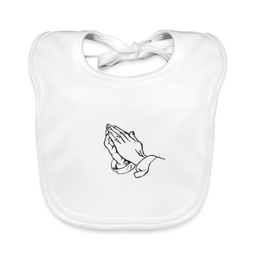 PRAYING HANDS x52 - Ekologisk babyhaklapp