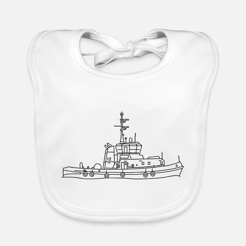 Schlepper Schleppschiff Baby Bio-Lätzchen