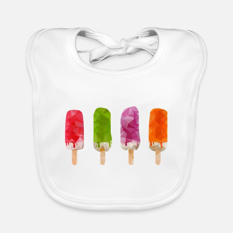 Low Poly Popsicle Baby Bio-Lätzchen