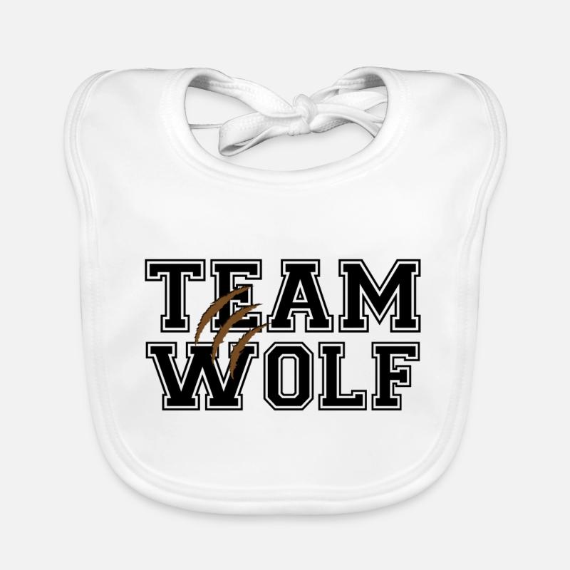 Werwolf / Halloween: Team Wolf Baby Bio-Lätzchen