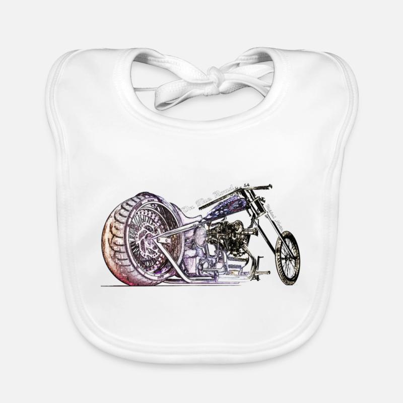 Motorcycles - Baby Bio-Lätzchen - Weiß