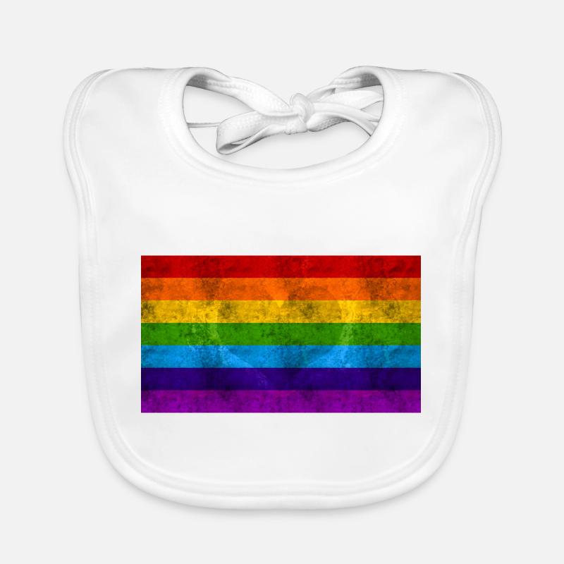 drapeau arc en ciel Bavoir bio Bébé