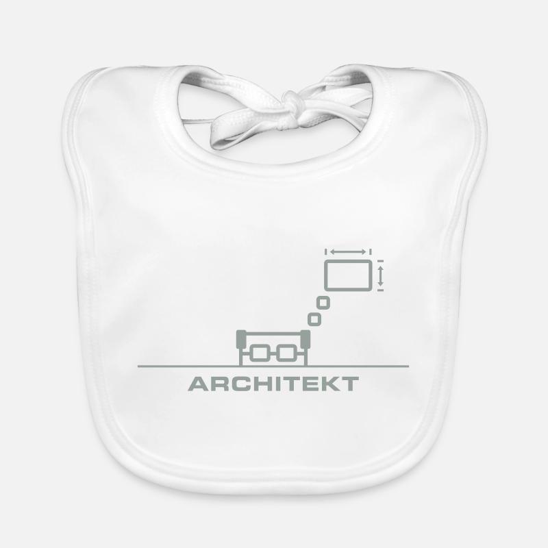 Architecte - Bavoir bio Bébé - blanc