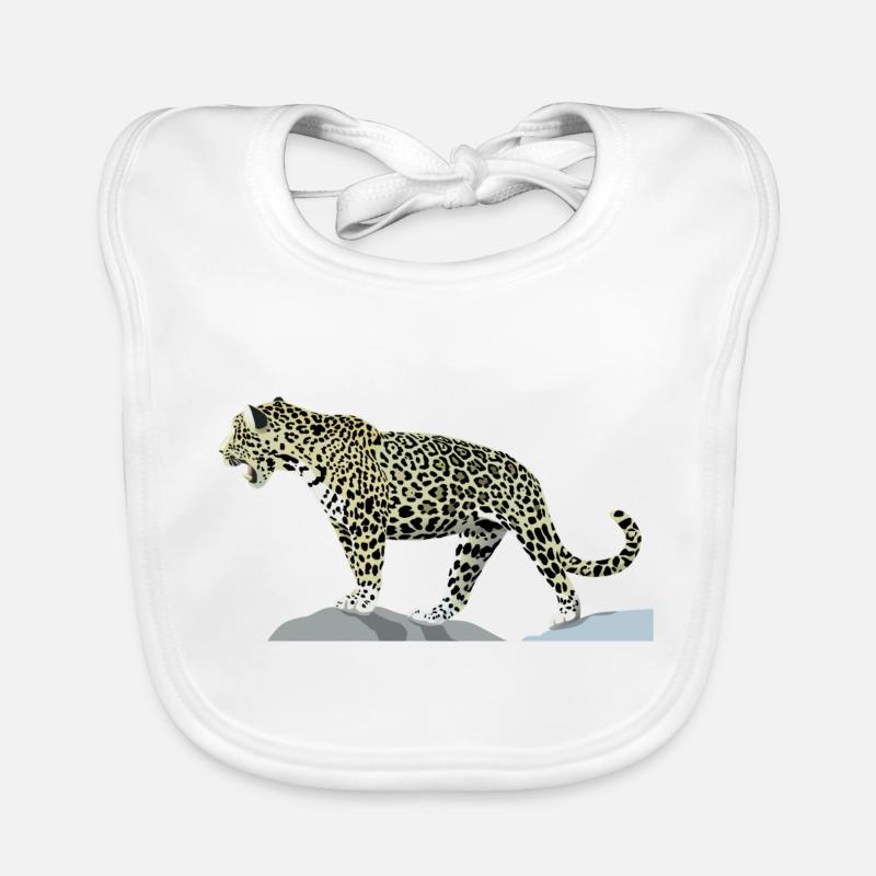 Jaguar - Baby Bio-Lätzchen - Weiß