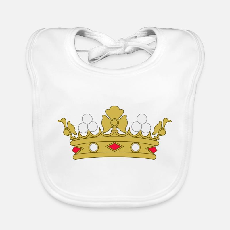 couronne - Bavoir bio Bébé - blanc