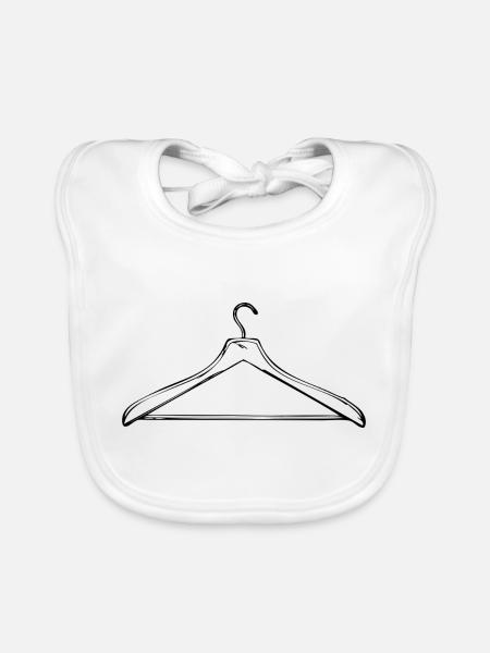 hanger - Organic Baby Bibs - white - Front